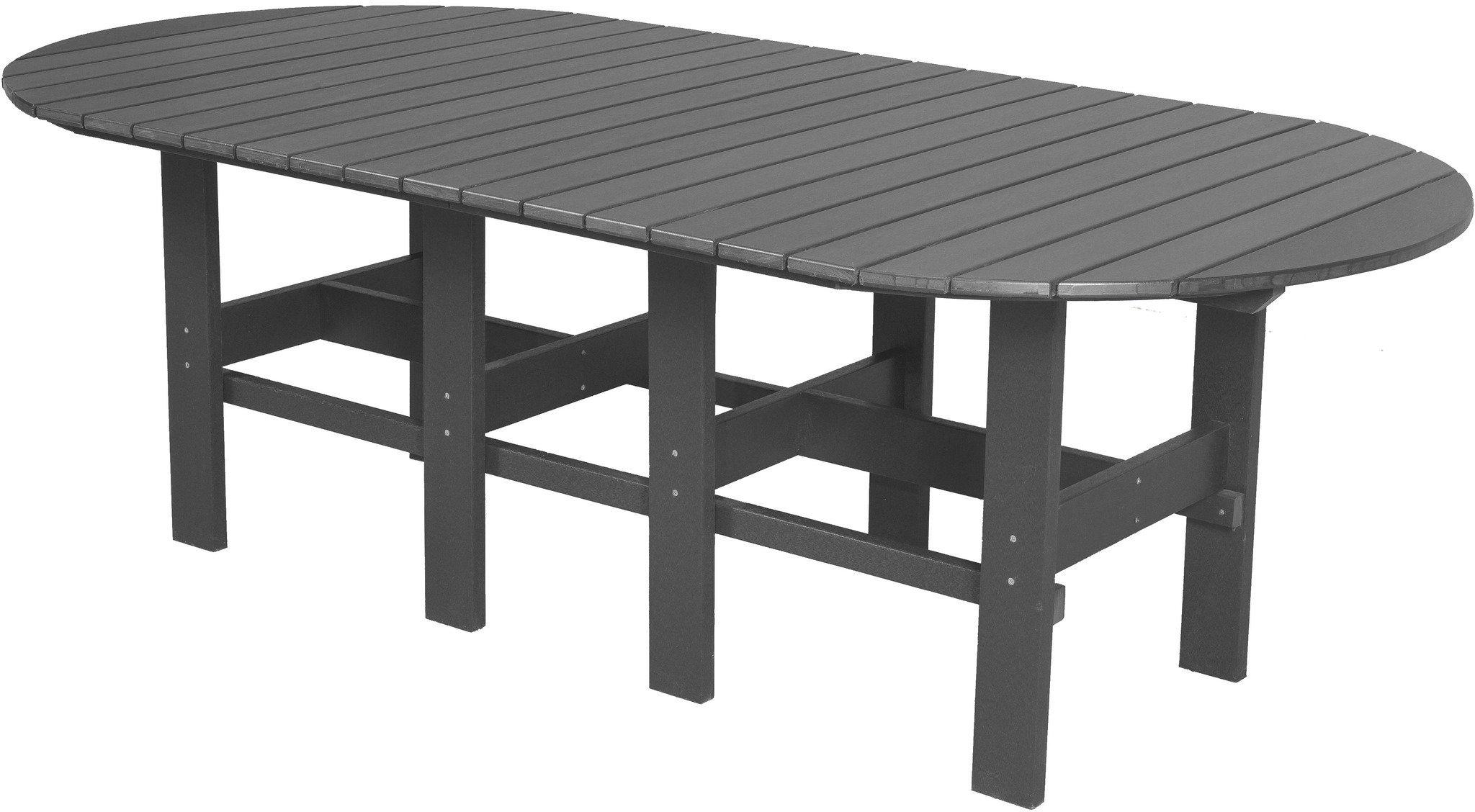 Black plastic garden table and online chairs