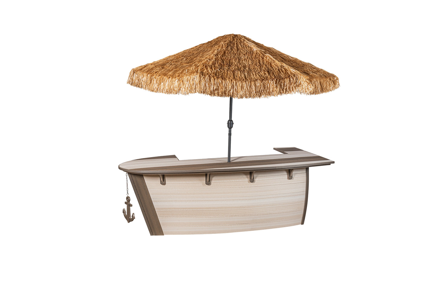 Beaver Dam Woodworks 118"x46" Anchor Ave Recycled Plastic Boat Shaped Bar (BAR ONLY CHAIRS SOLD SEPARATELY) - LEAD TIME TO SHIP 3 WEEKS OR LESS