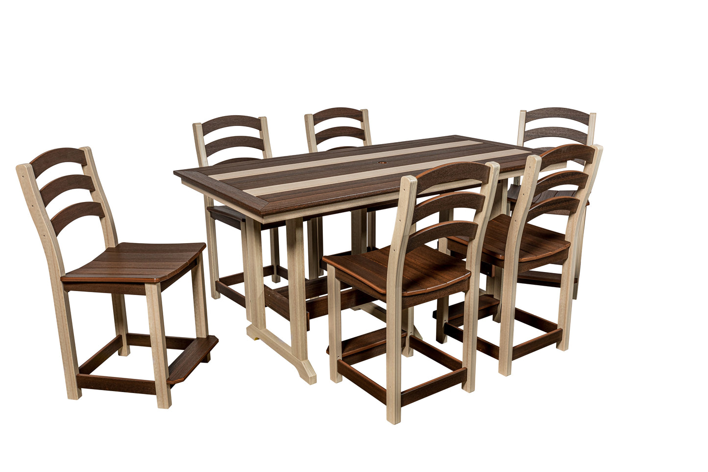 Beaver Dam Woodworks 36"x72" Seabreak 5 Piece Counter Set - LEAD TIME TO SHIP 3 WEEKS OR LESS