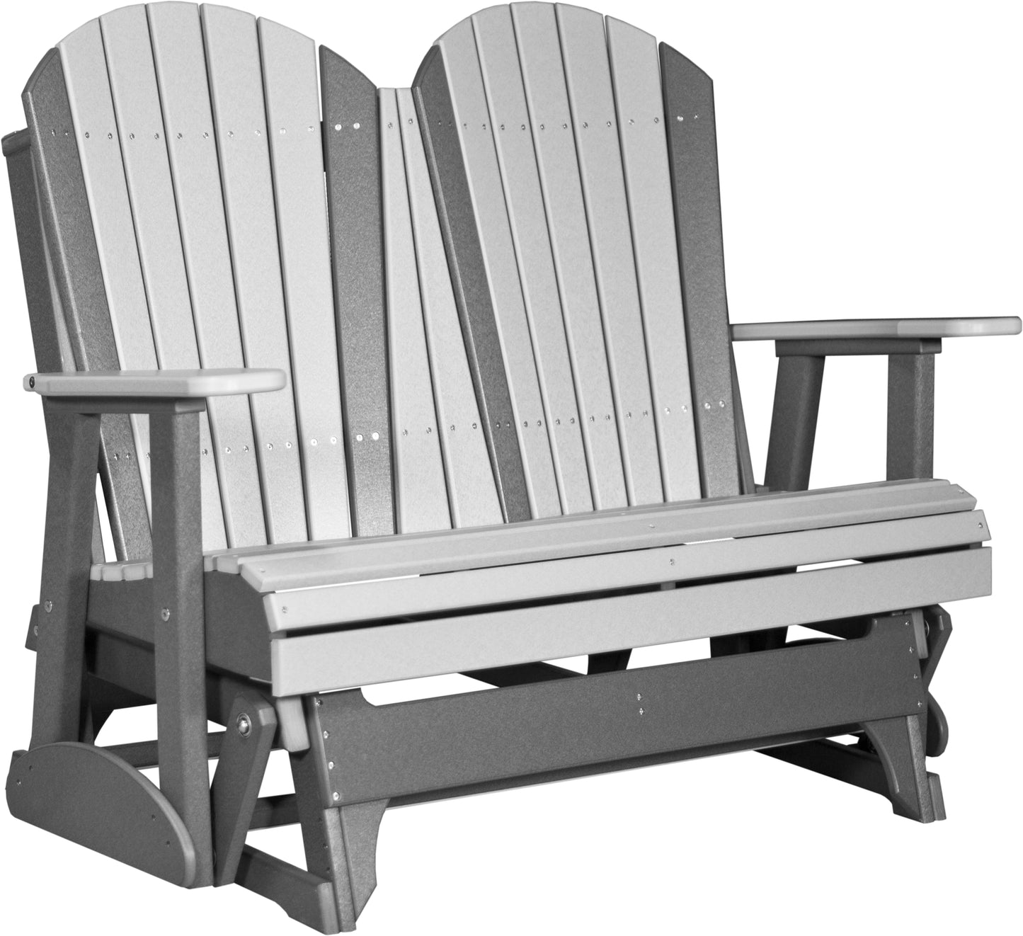 LuxCraft Recycled Plastic 4' Adirondack Glider Chair  - LEAD TIME TO SHIP 7 BUSINESS DAYS OR LESS