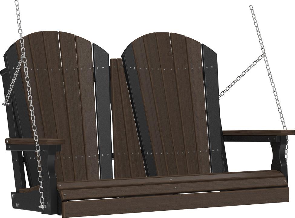 LuxCraft Adirondack 4ft. Recycled Plastic Porch Swing  - LEAD TIME TO SHIP 7 BUSINESS DAYS OR LESS