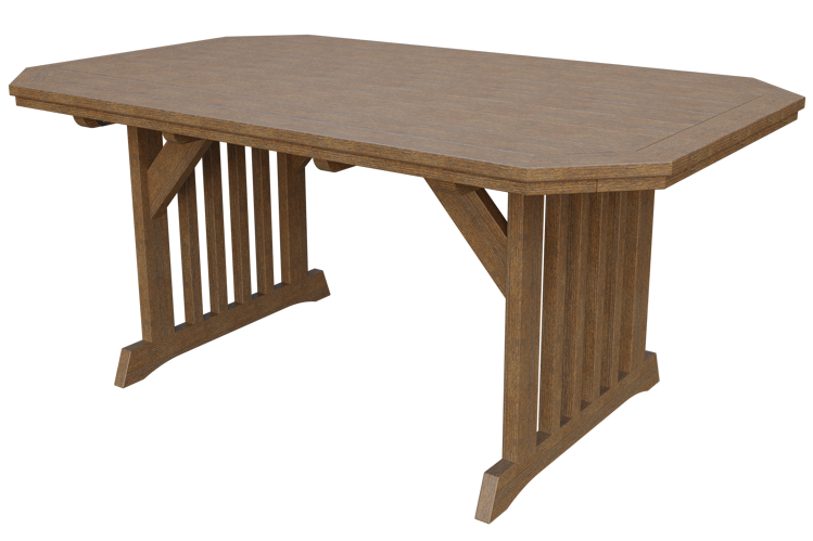 Patiova Recycled Plastic 4'x6' English Garden Dining Table - LEAD TIME TO SHIP 6 WEEKS OR LESS