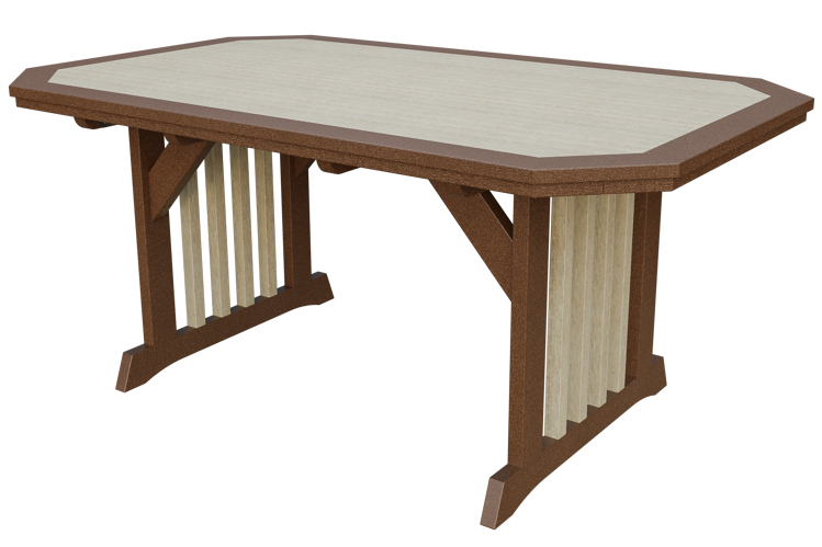 Patiova Recycled Plastic 4'x6' English Garden Dining Table - LEAD TIME TO SHIP 6 WEEKS OR LESS