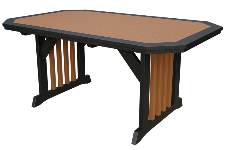 Patiova Recycled Plastic 4'x6' English Garden Dining Table - LEAD TIME TO SHIP 6 WEEKS OR LESS