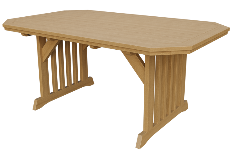 Patiova Recycled Plastic 4'x6' English Garden Dining Table - LEAD TIME TO SHIP 6 WEEKS OR LESS