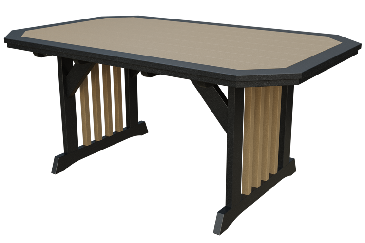 Patiova Recycled Plastic 4'x6' English Garden Dining Table - LEAD TIME TO SHIP 6 WEEKS OR LESS