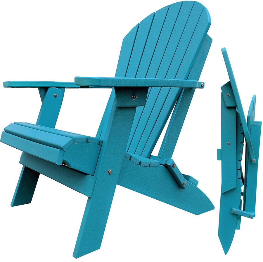 Patio Surplus® Recycled Plastic Folding Adirondack Chairs King Size - LEAD TIME TO SHIP 2 TO 3 BUSINESS DAYS