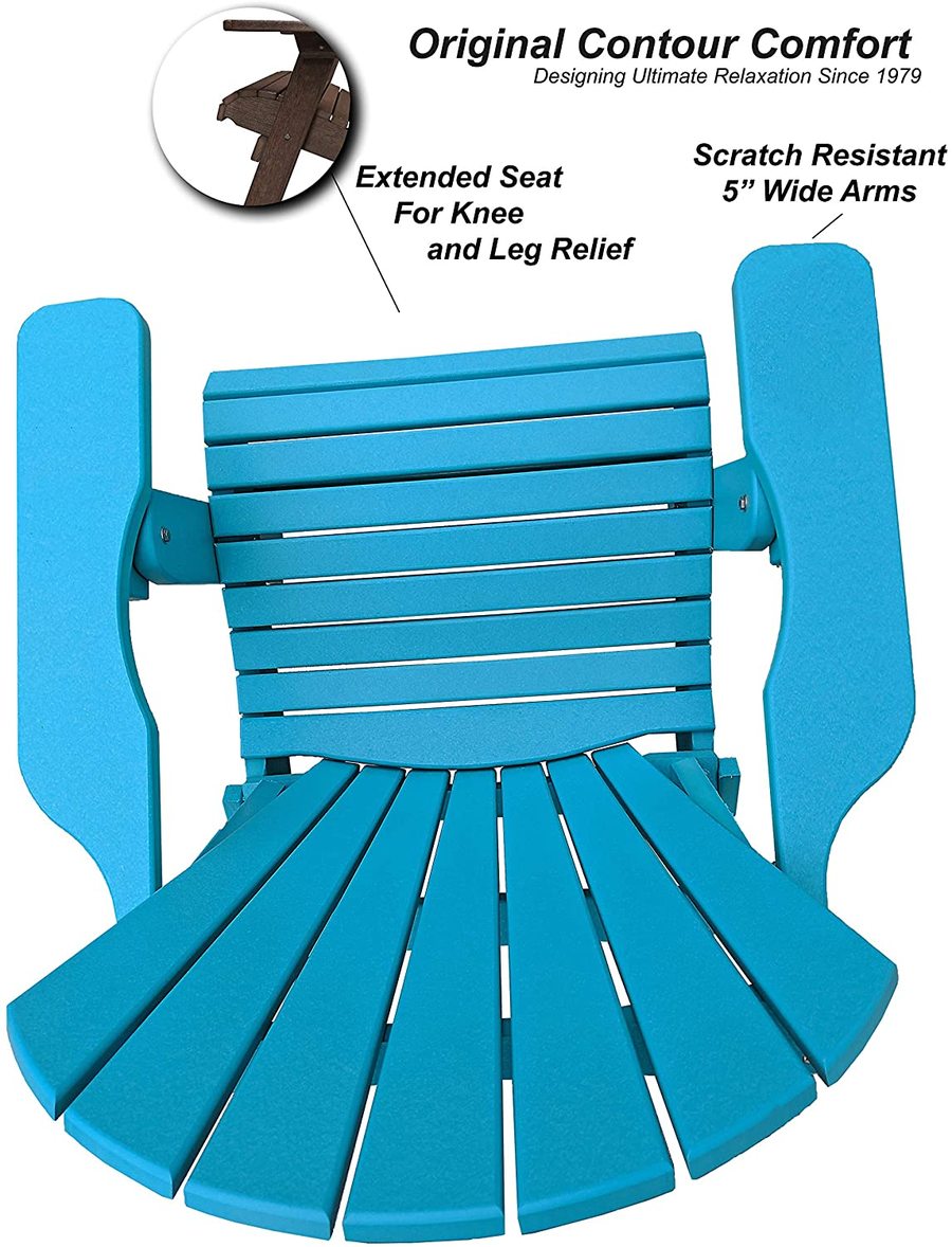 Patio Surplus® Recycled Plastic Folding Adirondack Chairs King Size - LEAD TIME TO SHIP 2 TO 3 BUSINESS DAYS