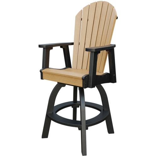 Patiova Recycled Plastic Adirondack Swivel Chair (Bar Height) - LEAD TIME TO SHIP 4 WEEKS