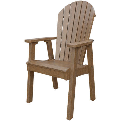 Patiova Recycled Plastic Amish Crafted Adirondack Dining Chair - LEAD TIME TO SHIP 6 WEEKS OR LESS