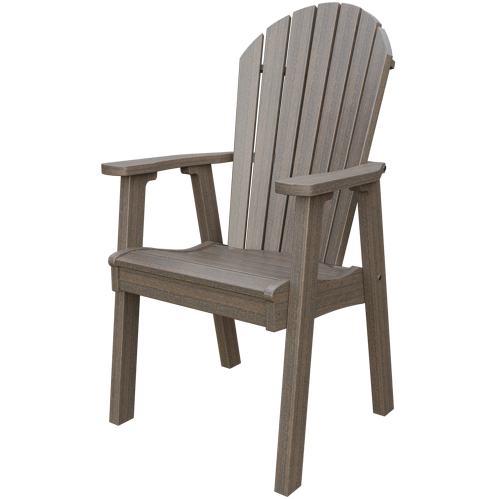 Patiova Recycled Plastic Amish Crafted Adirondack Dining Chair - LEAD TIME TO SHIP 6 WEEKS OR LESS