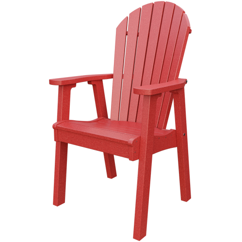 Patiova Recycled Plastic Amish Crafted Adirondack Dining Chair - LEAD TIME TO SHIP 6 WEEKS OR LESS