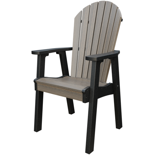 Patiova Recycled Plastic Amish Crafted Adirondack Dining Chair - LEAD TIME TO SHIP 6 WEEKS OR LESS