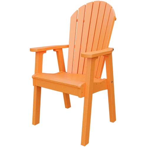 Patiova Recycled Plastic Amish Crafted Adirondack Dining Chair - LEAD TIME TO SHIP 6 WEEKS OR LESS