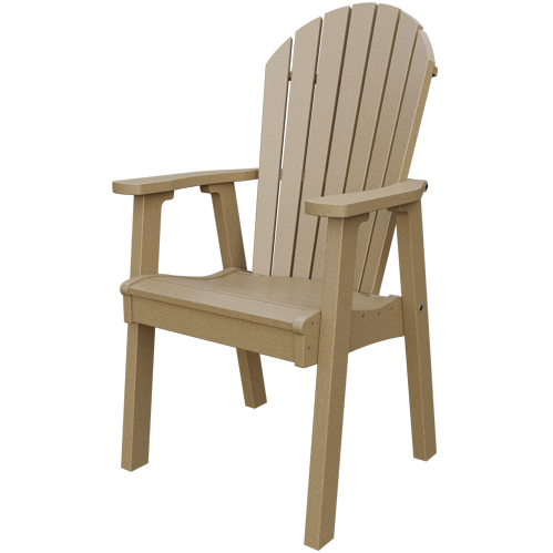 Patiova Recycled Plastic Amish Crafted Adirondack Dining Chair - LEAD TIME TO SHIP 6 WEEKS OR LESS