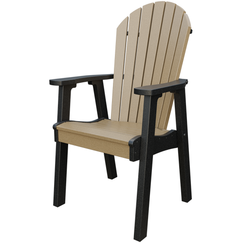 Patiova Recycled Plastic Amish Crafted Adirondack Dining Chair - LEAD TIME TO SHIP 6 WEEKS OR LESS