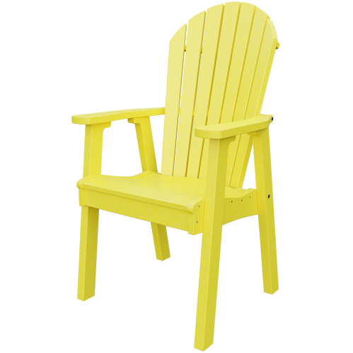 Patiova Recycled Plastic Amish Crafted Adirondack Dining Chair - LEAD TIME TO SHIP 6 WEEKS OR LESS