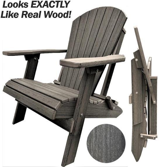 Patio Surplus® Recycled Plastic Folding Adirondack Chairs King Size - LEAD TIME TO SHIP 2 TO 3 BUSINESS DAYS