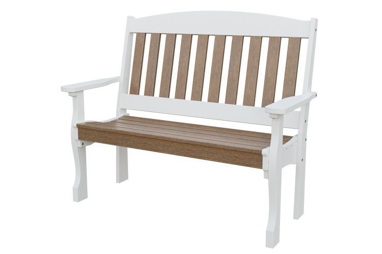 Patiova Recycled Plastic 4' English Garden Bench - LEAD TIME TO SHIP 6 WEEKS OR LESS