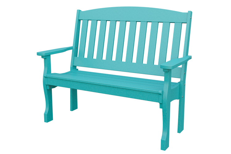 Patiova Recycled Plastic 4' English Garden Bench - LEAD TIME TO SHIP 6 WEEKS OR LESS