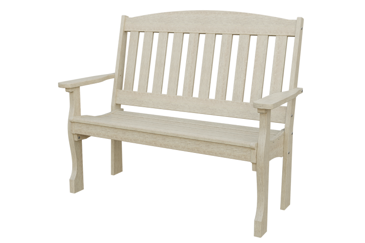 Patiova Recycled Plastic 4' English Garden Bench - LEAD TIME TO SHIP 6 WEEKS OR LESS