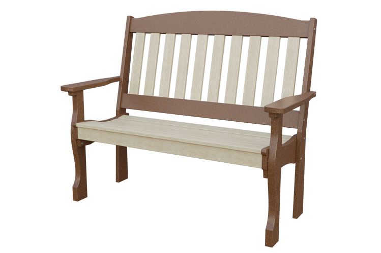 Patiova Recycled Plastic 4' English Garden Bench - LEAD TIME TO SHIP 6 WEEKS OR LESS