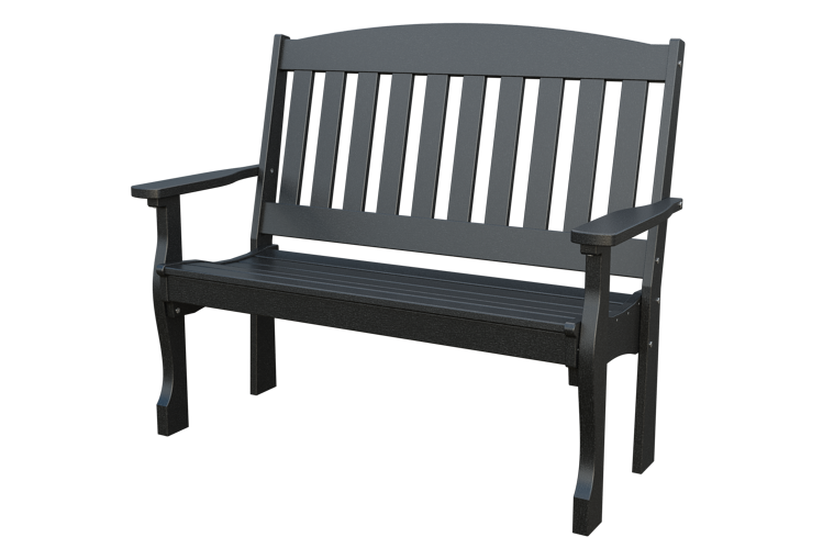 Patiova Recycled Plastic 4' English Garden Bench - LEAD TIME TO SHIP 6 WEEKS OR LESS