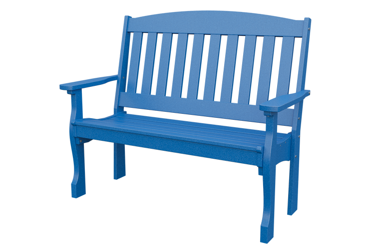 Patiova Recycled Plastic 4' English Garden Bench - LEAD TIME TO SHIP 6 WEEKS OR LESS