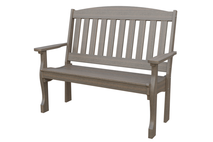 Patiova Recycled Plastic 4' English Garden Bench - LEAD TIME TO SHIP 6 WEEKS OR LESS