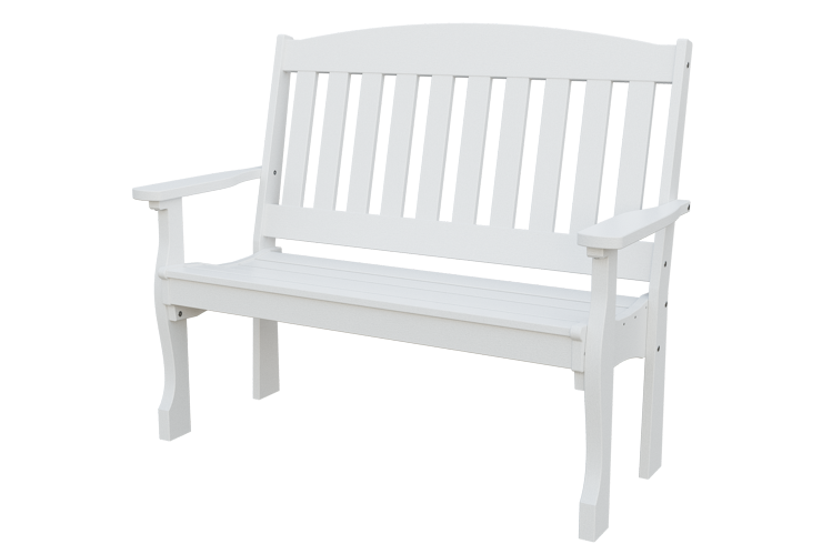 Patiova Recycled Plastic 4' English Garden Bench - LEAD TIME TO SHIP 6 WEEKS OR LESS