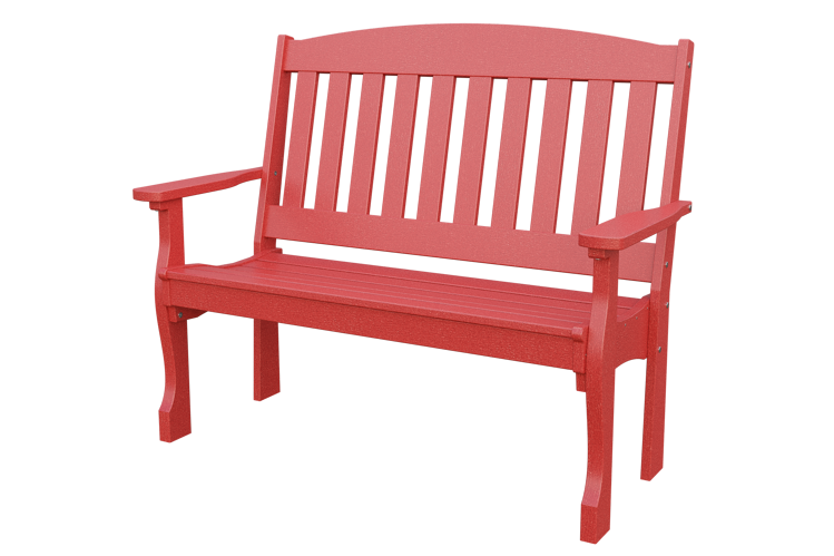 Patiova Recycled Plastic 4' English Garden Bench - LEAD TIME TO SHIP 6 WEEKS OR LESS