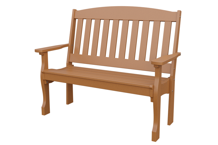 Patiova Recycled Plastic 4' English Garden Bench - LEAD TIME TO SHIP 6 WEEKS OR LESS