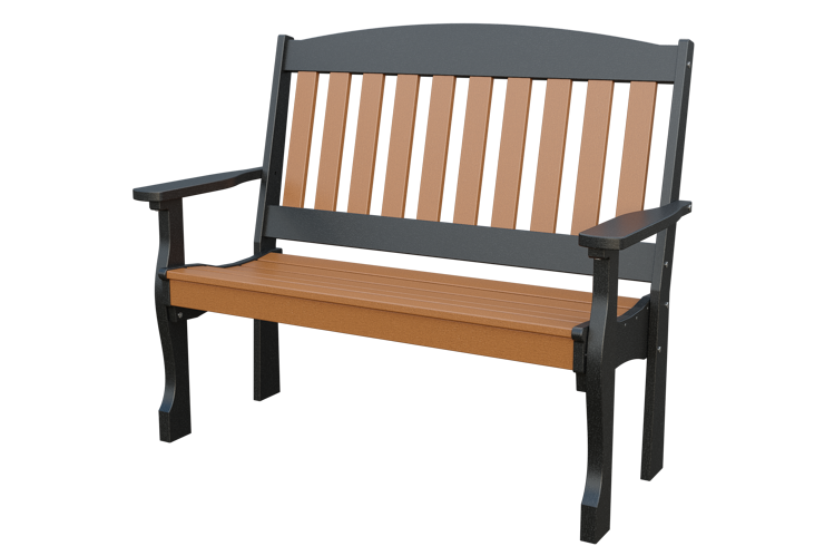 Patiova Recycled Plastic 4' English Garden Bench - LEAD TIME TO SHIP 6 WEEKS OR LESS