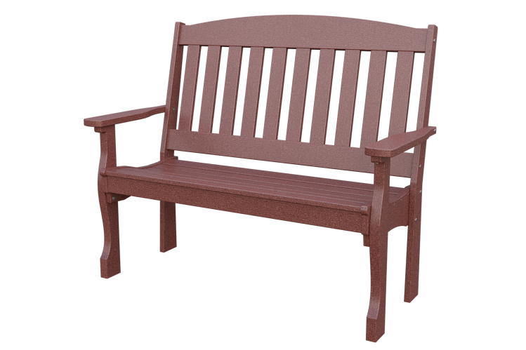 Patiova Recycled Plastic 4' English Garden Bench - LEAD TIME TO SHIP 6 WEEKS OR LESS