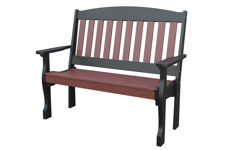 Patiova Recycled Plastic 4' English Garden Bench - LEAD TIME TO SHIP 6 WEEKS OR LESS