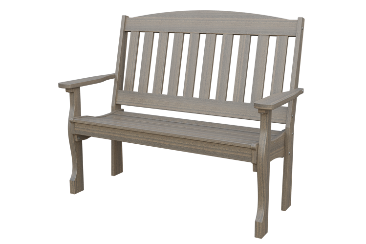 Patiova Recycled Plastic 4' English Garden Bench - LEAD TIME TO SHIP 6 WEEKS OR LESS