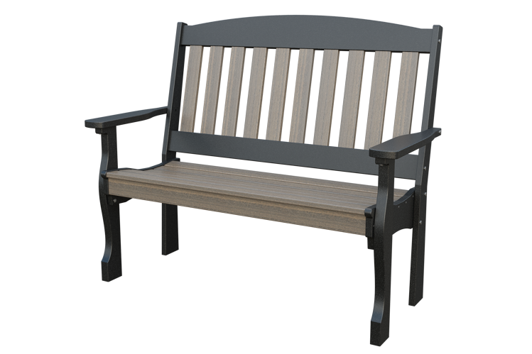 Patiova Recycled Plastic 4' English Garden Bench - LEAD TIME TO SHIP 6 WEEKS OR LESS