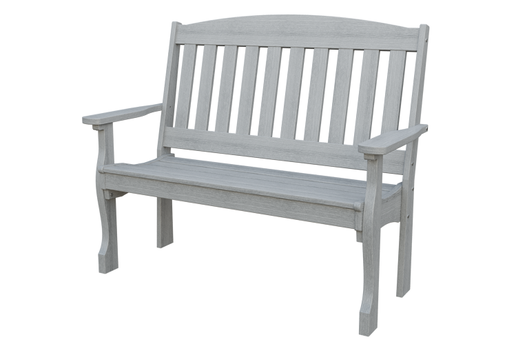 Patiova Recycled Plastic 4' English Garden Bench - LEAD TIME TO SHIP 6 WEEKS OR LESS