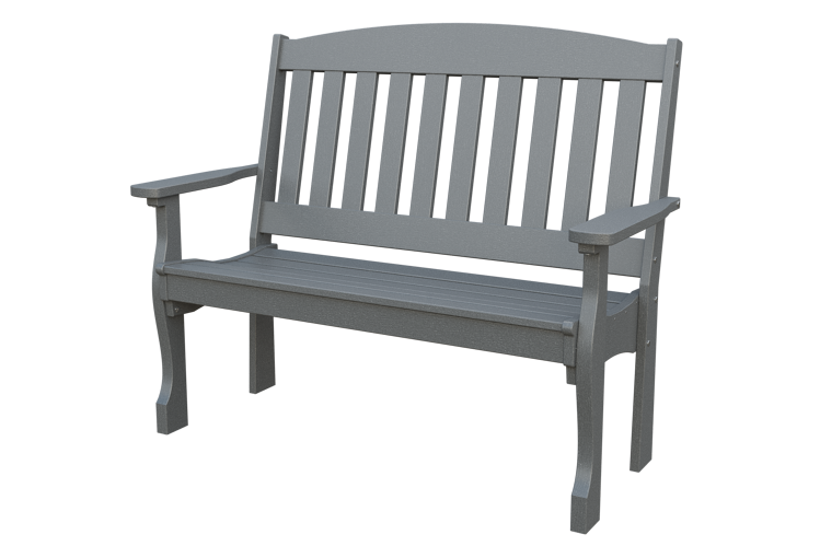 Patiova Recycled Plastic 4' English Garden Bench - LEAD TIME TO SHIP 6 WEEKS OR LESS