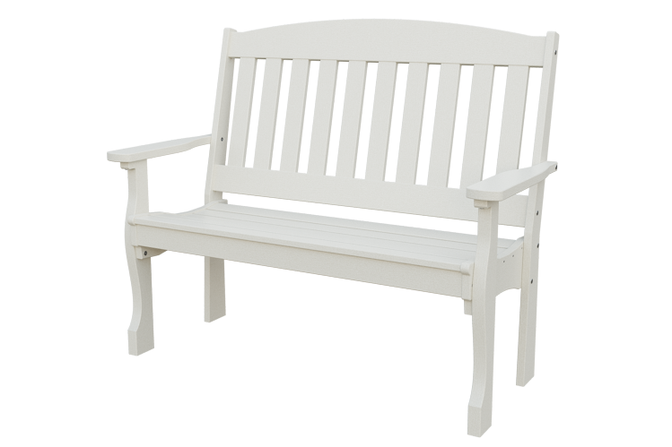 Patiova Recycled Plastic 4' English Garden Bench - LEAD TIME TO SHIP 6 WEEKS OR LESS