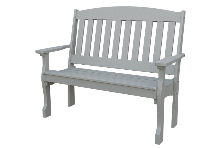 Patiova Recycled Plastic 4' English Garden Bench - LEAD TIME TO SHIP 6 WEEKS OR LESS