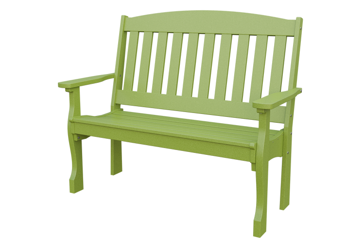 Patiova Recycled Plastic 4' English Garden Bench - LEAD TIME TO SHIP 6 WEEKS OR LESS