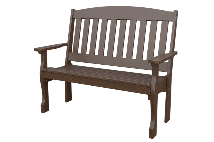 Patiova Recycled Plastic 4' English Garden Bench - LEAD TIME TO SHIP 6 WEEKS OR LESS