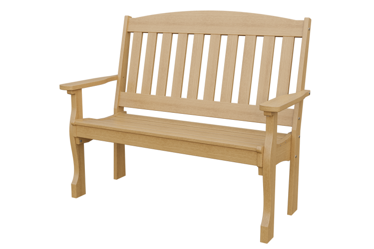 Patiova Recycled Plastic 4' English Garden Bench - LEAD TIME TO SHIP 6 WEEKS OR LESS