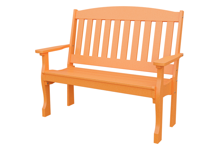 Patiova Recycled Plastic 4' English Garden Bench - LEAD TIME TO SHIP 6 WEEKS OR LESS