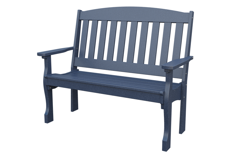 Patiova Recycled Plastic 4' English Garden Bench - LEAD TIME TO SHIP 6 WEEKS OR LESS