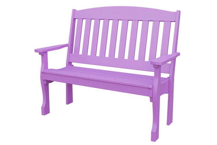 Patiova Recycled Plastic 4' English Garden Bench - LEAD TIME TO SHIP 6 WEEKS OR LESS