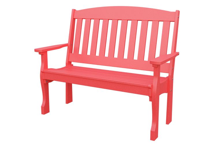 Patiova Recycled Plastic 4' English Garden Bench - LEAD TIME TO SHIP 6 WEEKS OR LESS