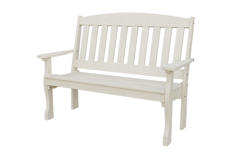 Patiova Recycled Plastic 4' English Garden Bench - LEAD TIME TO SHIP 6 WEEKS OR LESS