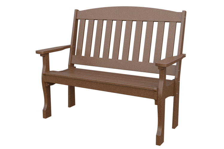 Patiova Recycled Plastic 4' English Garden Bench - LEAD TIME TO SHIP 6 WEEKS OR LESS